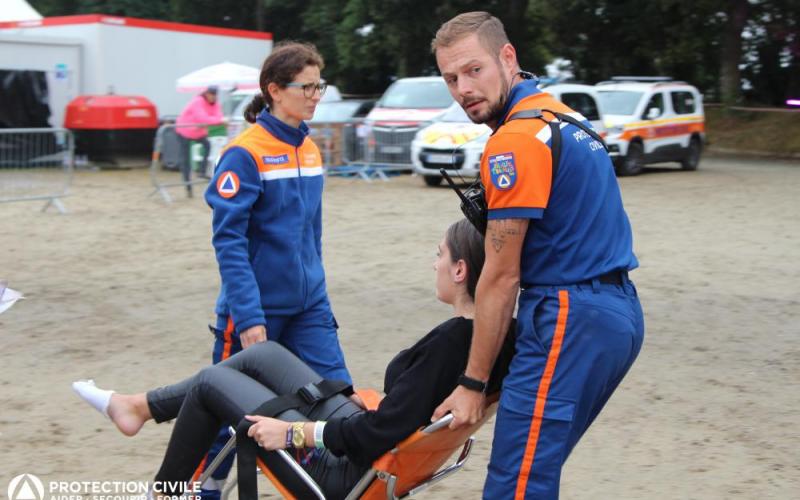 Poste de secours sur un grand rassemblement public
